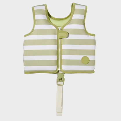 Sunnylife Kids Swim Vest 1-2 - Into The Wild Green Stripe