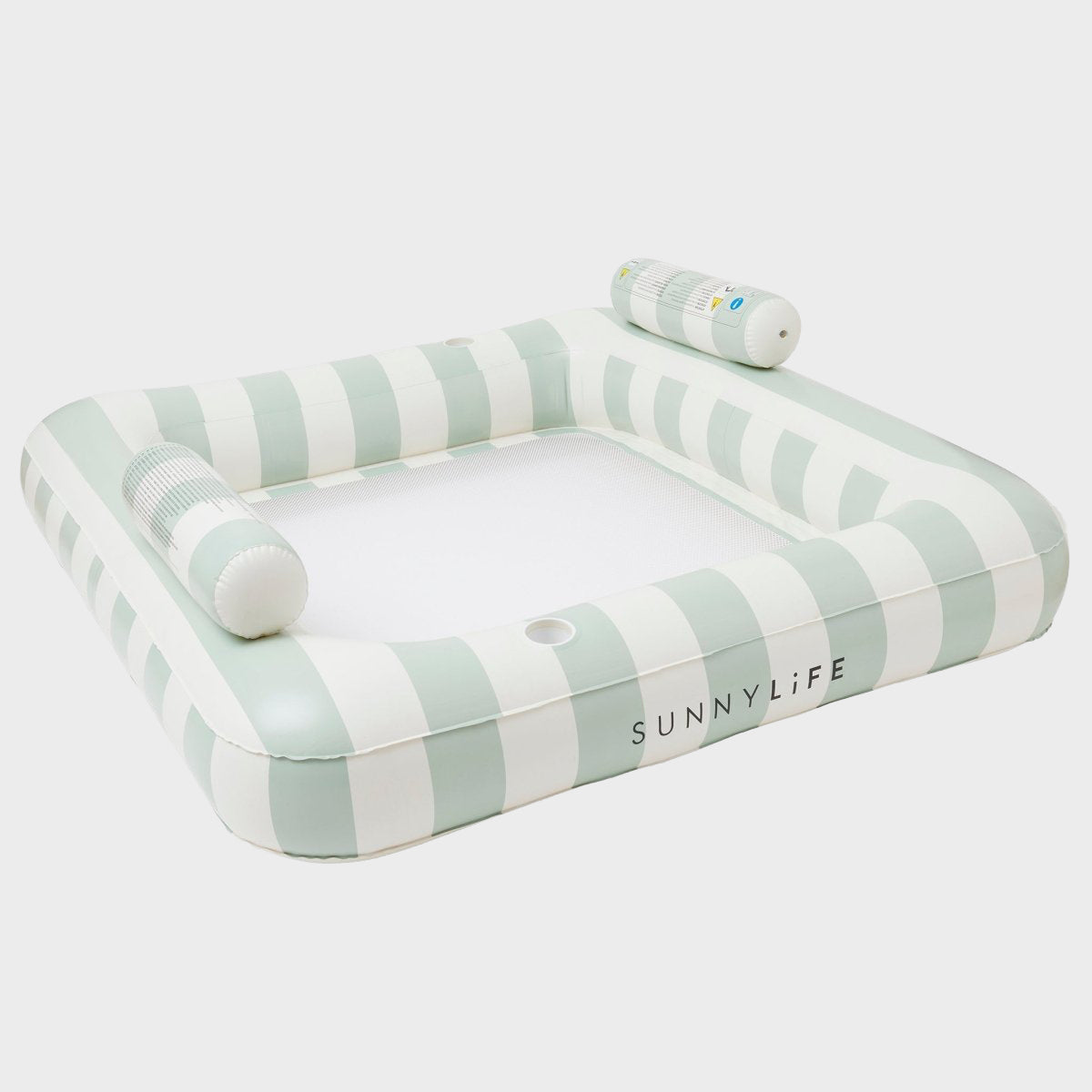 Sunnylife Luxe Twin Hammock Float - The Vacay Olive Stripes