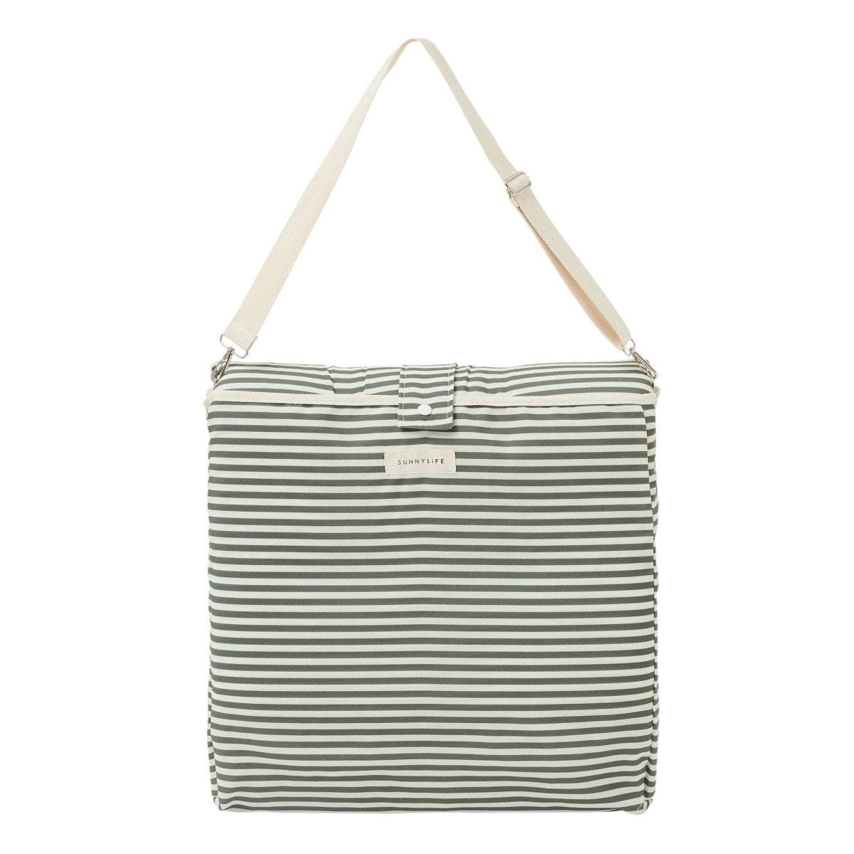 Sunnylife Reclining Beach Chair - The Vacay Olive Stripe