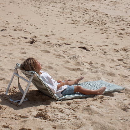 Sunnylife Reclining Beach Chair - The Vacay Olive Stripe