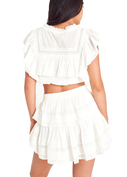 LOVESHACKFANCY Ruffle Mini Skirt