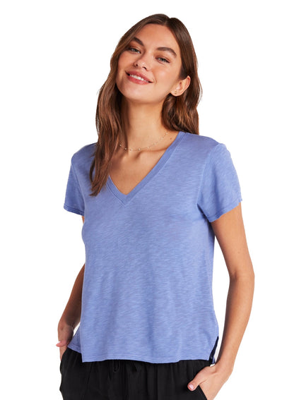 Bella Dahl  Side Slit V-Neck Tee