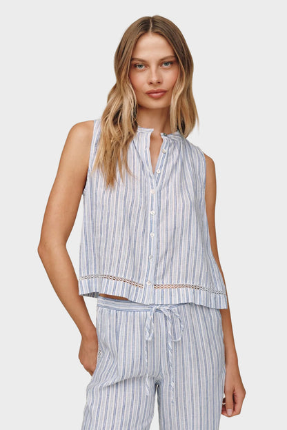 Bella Dahl Sleeveless Button Front Top