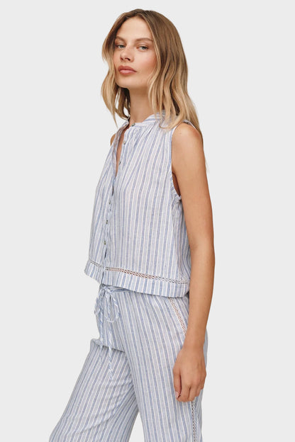 Bella Dahl Sleeveless Button Front Top