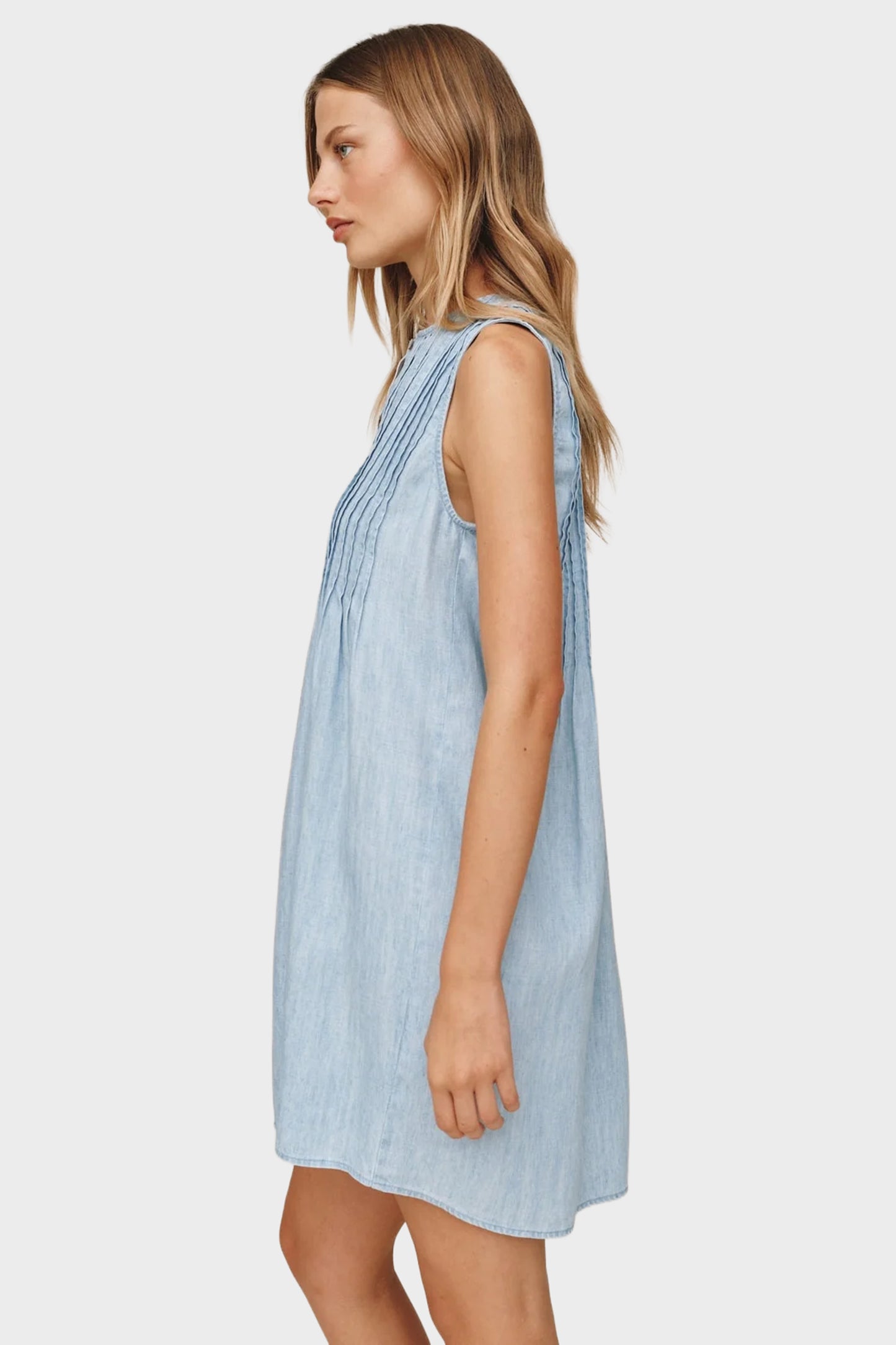 Bella Dahl slvls pintuck dress