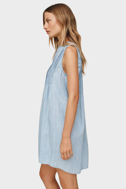Bella Dahl slvls pintuck dress