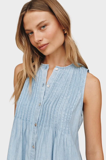 Bella Dahl slvls pintuck dress