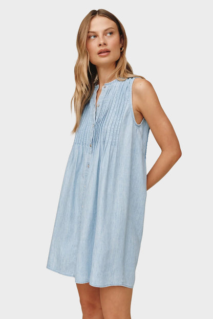 Bella Dahl slvls pintuck dress