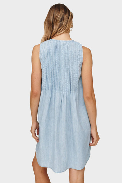 Bella Dahl slvls pintuck dress
