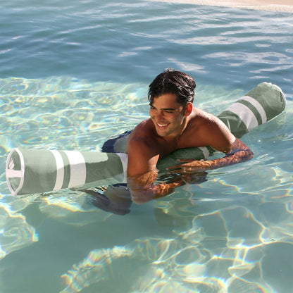 Sunnylife Mesh Pool Noodle - Seagrass Eucalyptus Stripe