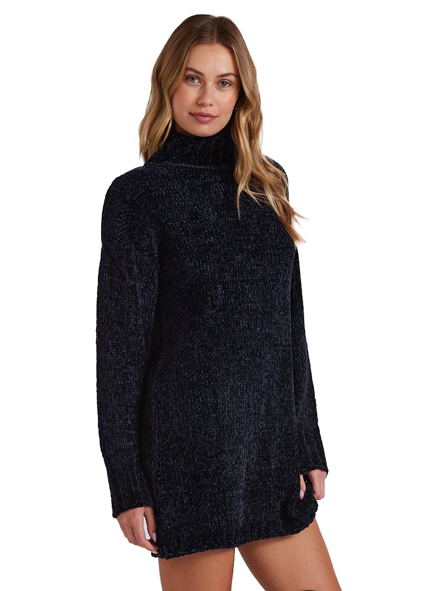 Bella Dahl Turtle Neck Chenille Sweater Dress