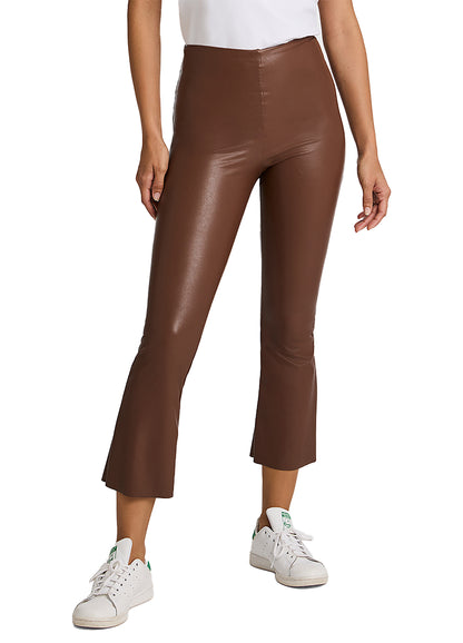 Commando Faux Leather Crop Flared Leggings