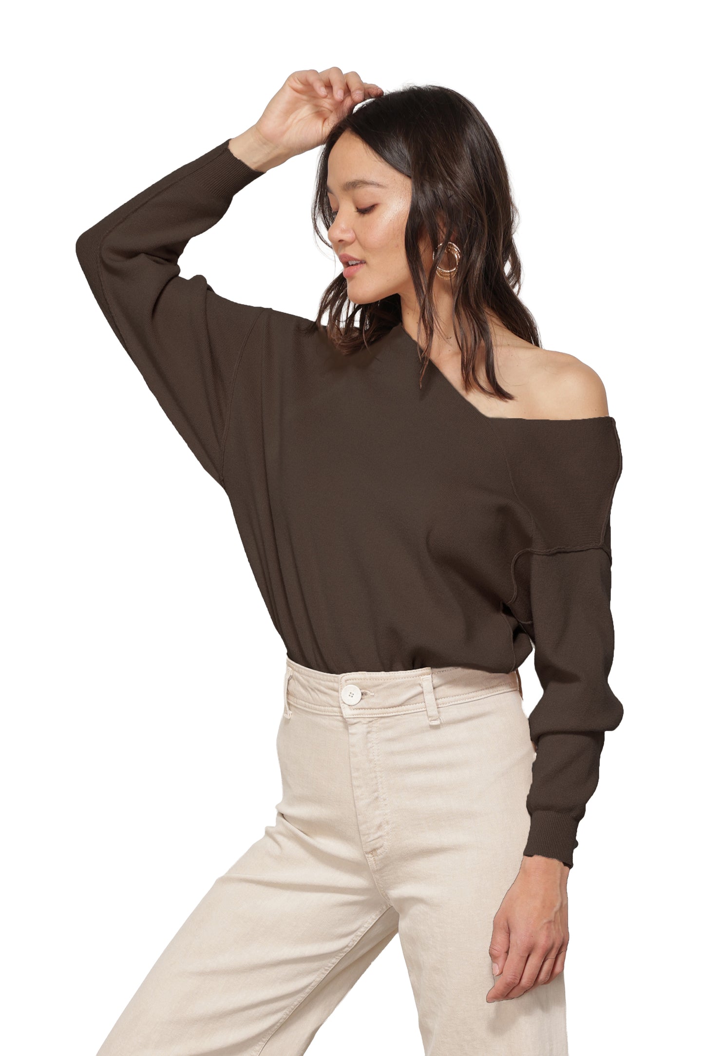 Line & Dot Favorite Off Shoulder Sweater
