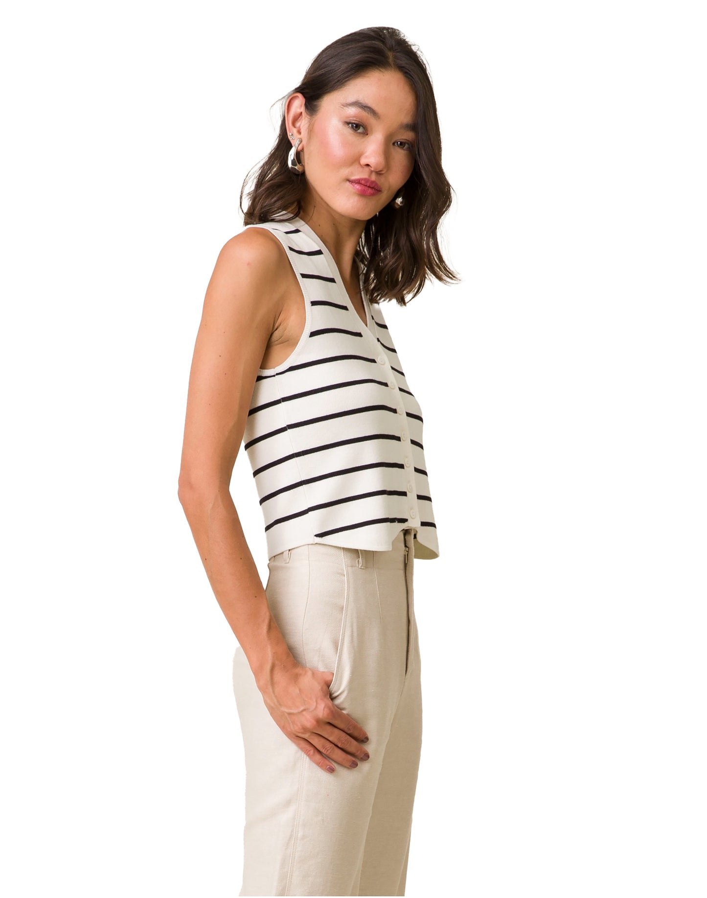 Line & Dot Rae Stripe Sweater Vest