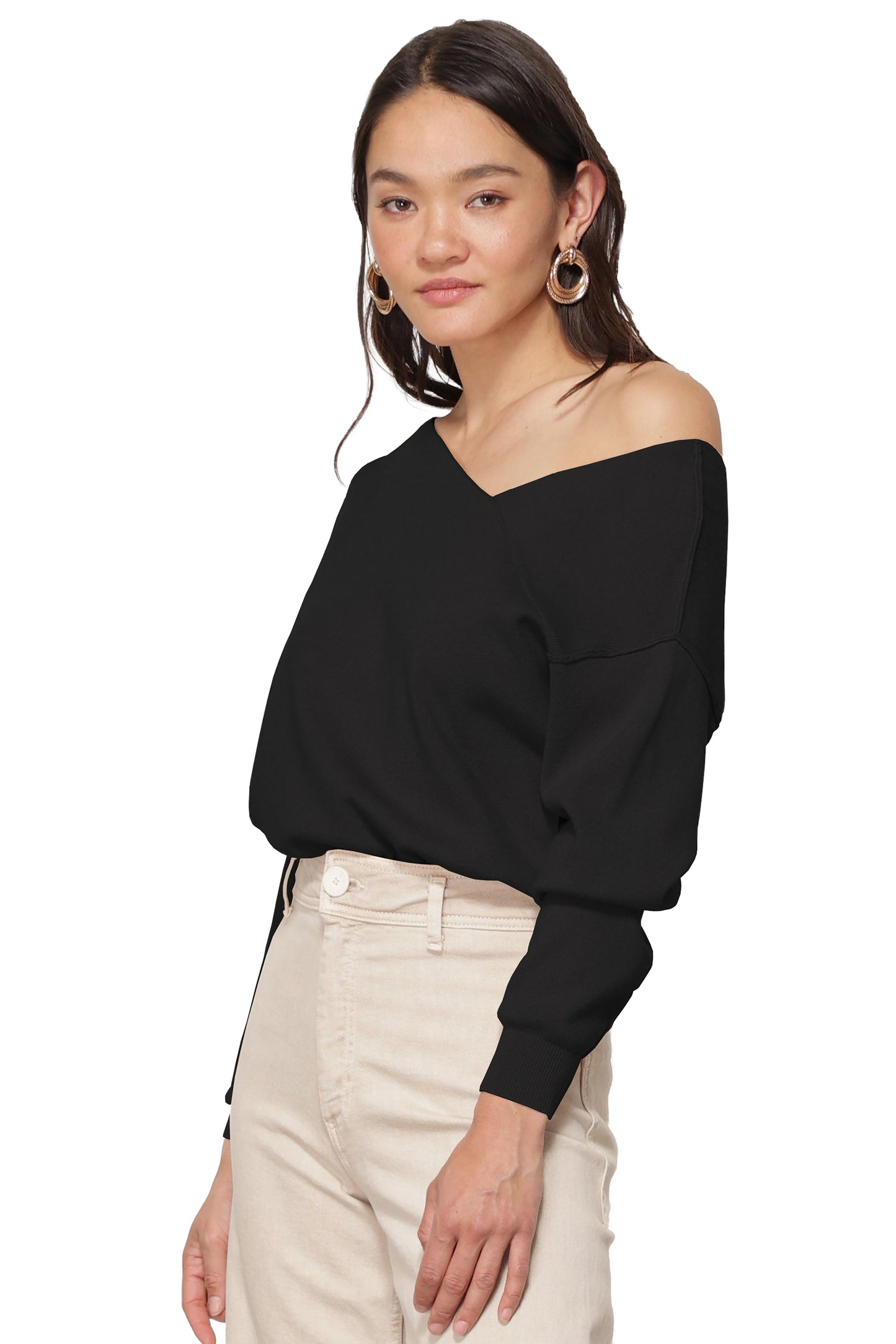 Line & Dot Favorite Off Shoulder Sweater