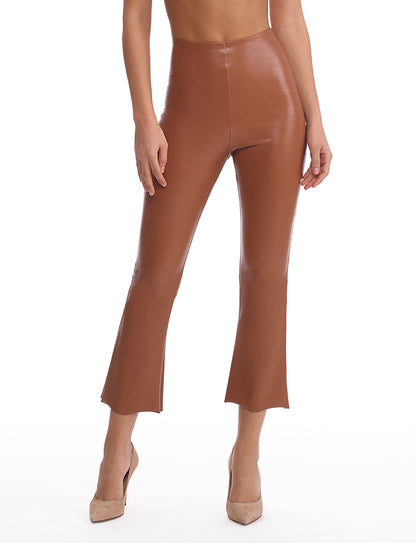 Commando Faux Leather Crop Flared Leggings